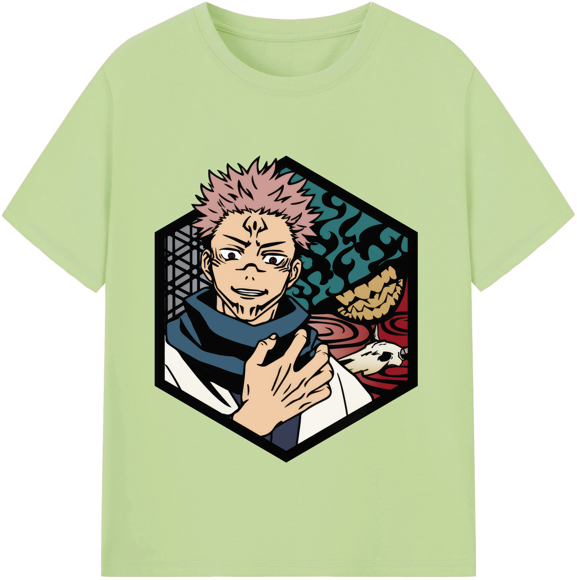 （画像用） 呪術廻戦 Jujutsu Kaisen 綿100％半袖Tシャツ（フロントプリント）